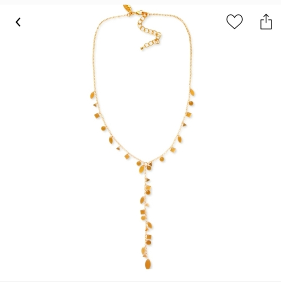 STYLE & CO GEOMETRIC CHARM LARIAT NECKLACE NWT - Picture 1 of 1